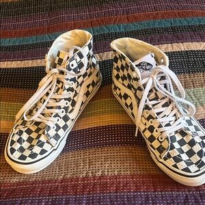 Vans Black and White Checkered High-Tops